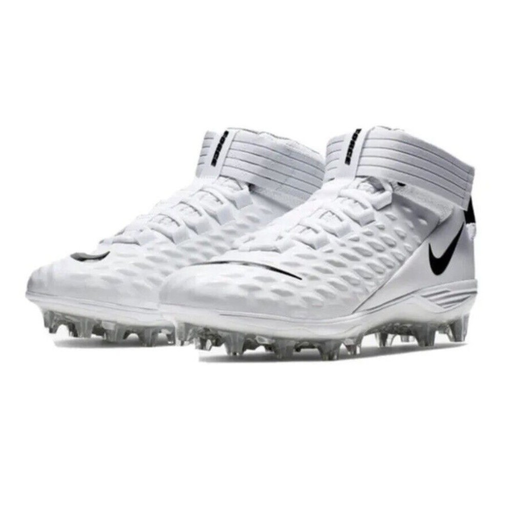 Nike Force Savage Pro 2 Football Cleats White Black AH4000-100 Men's size 18